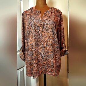 Daniel Rainn Women's Multicolor Patterned Top